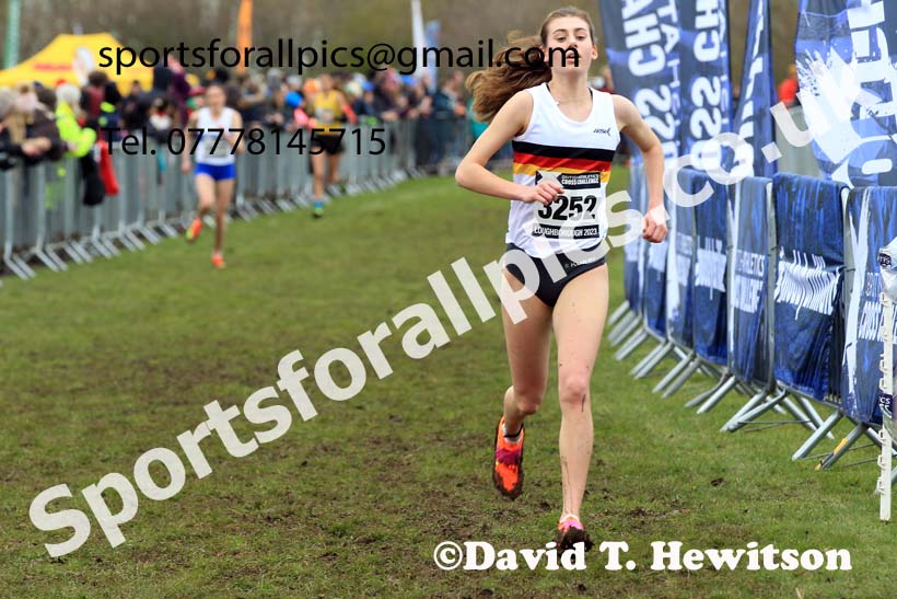 Womens Under-20s 2023 UK CAU Inter Counties Cross Country Champs, Prestwold Hall, Loughborough. Photo: David T. Hewitson/Sports for All Pics